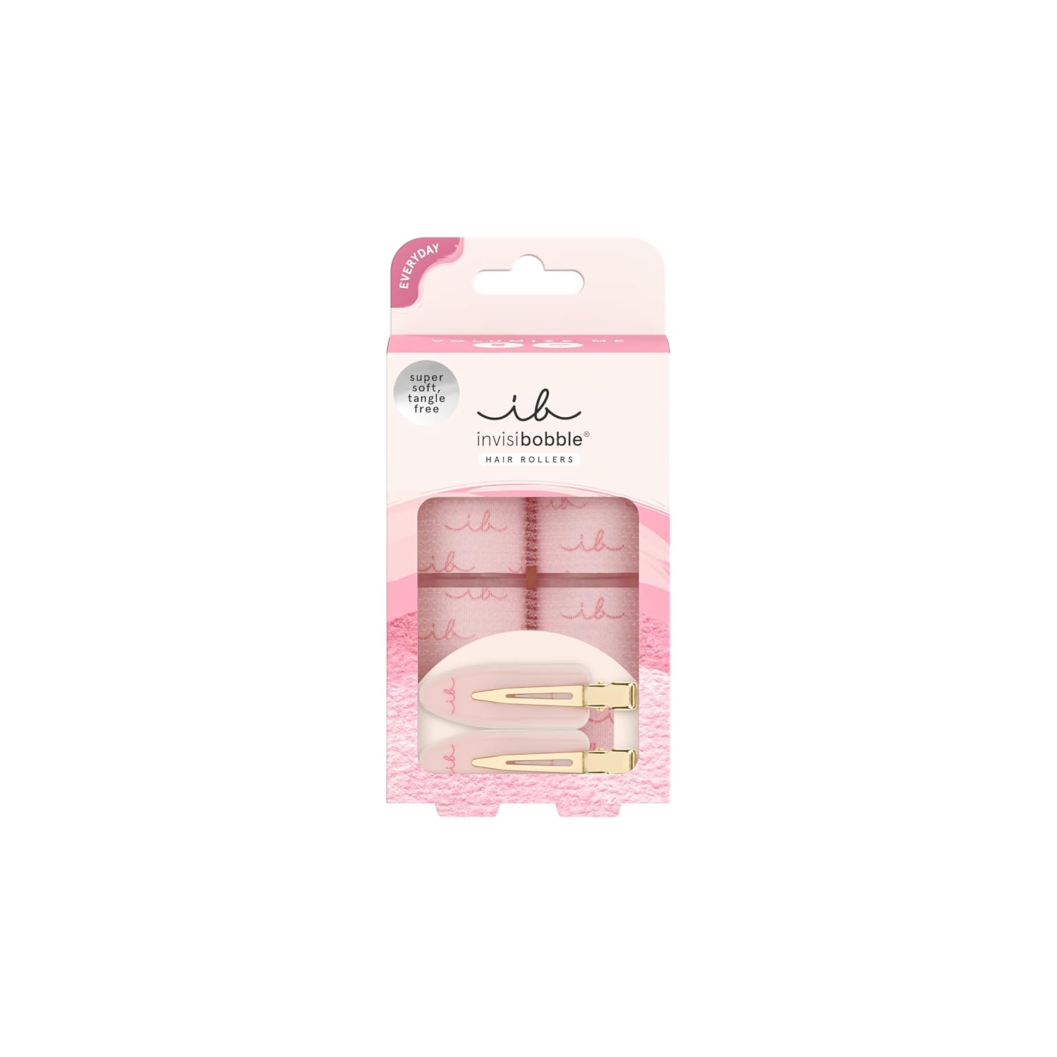 invisibobble - Volumize Me Set - 6-Piece Hair Styling Set with Gentle Curlers and Creaseless Hair Clips for Natural Volume Hairstyles - Trendy Look, Healthy Hair, Voluminous Curls