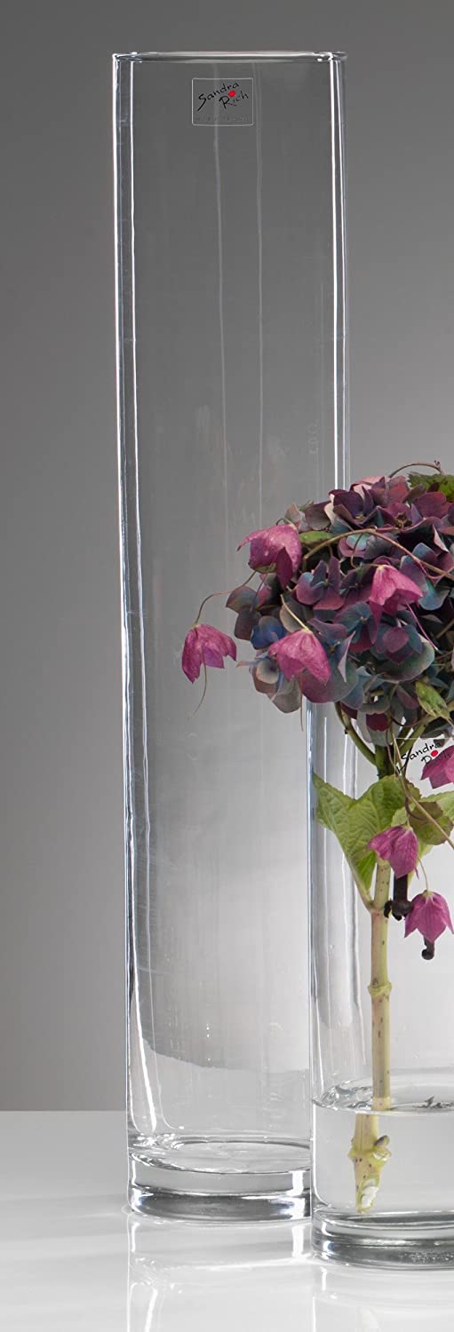 Sandra Rich CYLI Glass Vase Table Vase Flower Vase Cylinder 50 cm