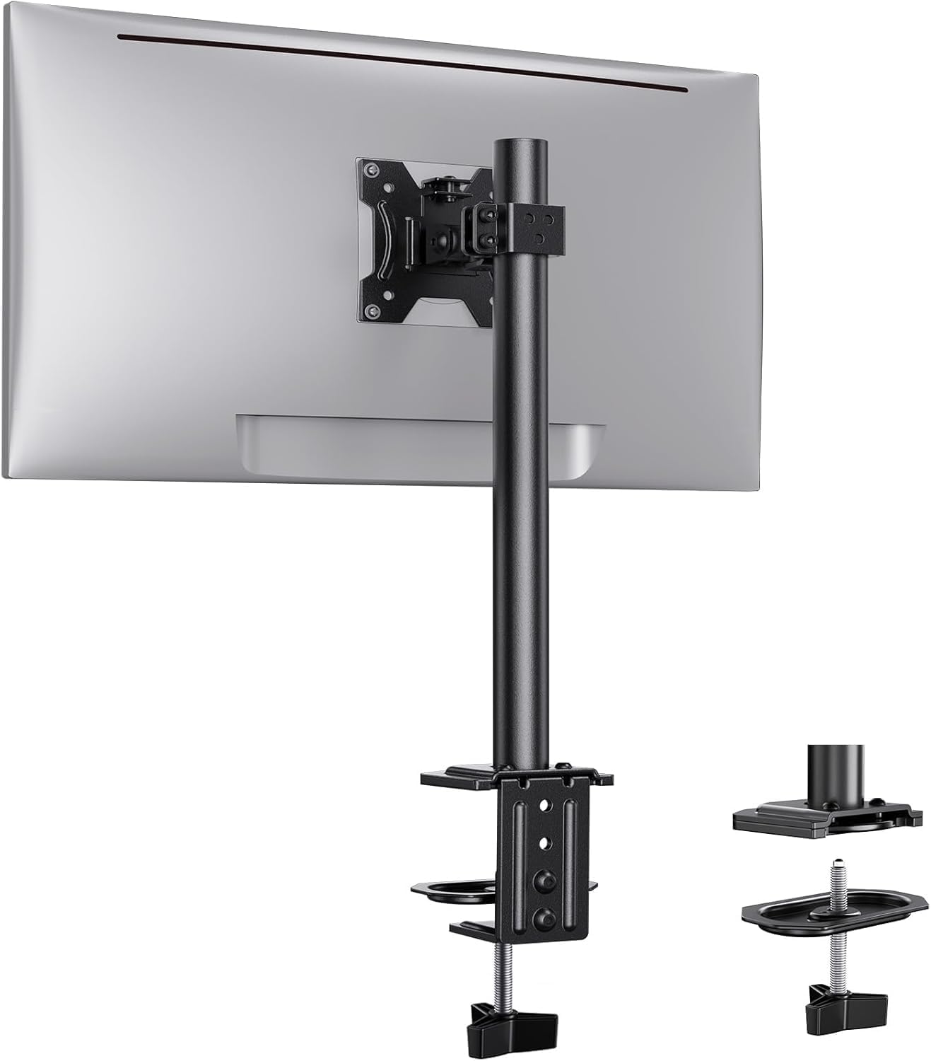 ErGear Store ErGear Monitor Mount for 13-32 Inch Screens, 2026 Upgraded Monitor Arm, Quick Assembly Monitor Holder, Height Adjustable, Swivelling, Tilting for Office & Gaming, VESA 75 x 75/100 x 100 mm