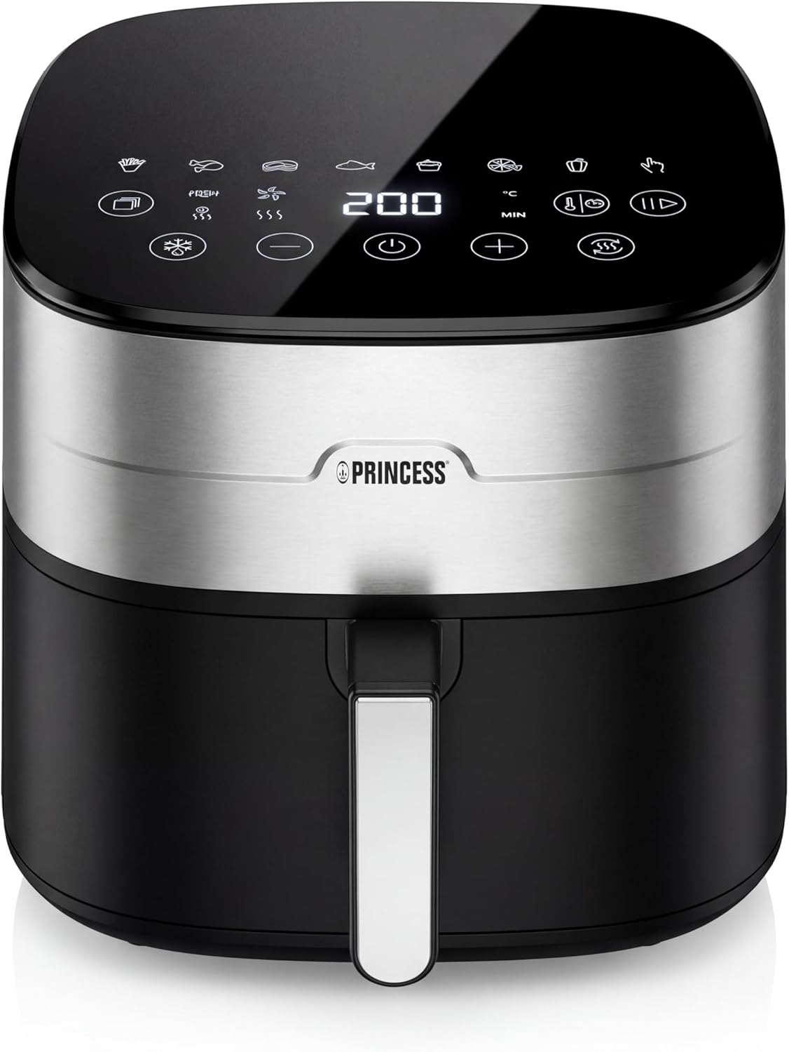 Princess Dual Heat Airfryer 8L XXL, Hot Air Fryer with Double Heating Element for Faster Cooking Time & Crispy Results, 15-in-1, BPA & PFAS-Free, Shake Reminder, 2000 W, 182280