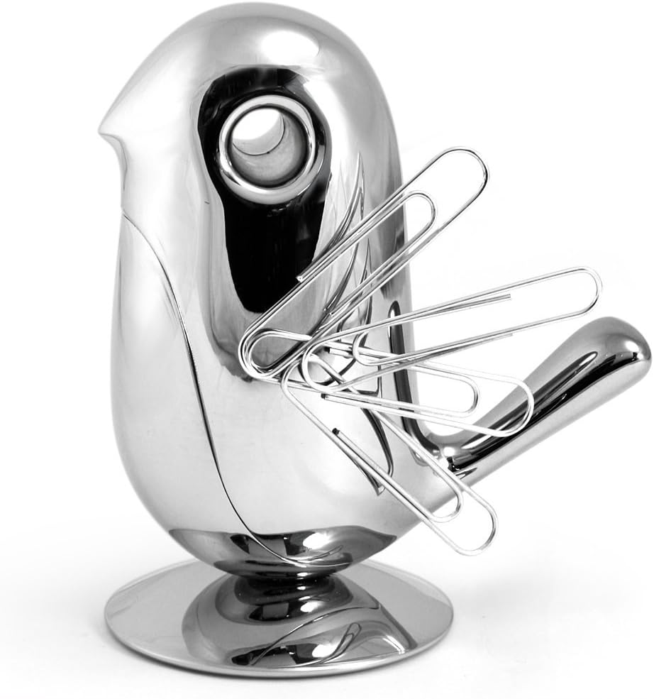 Alessi Chip Chrome-Plated Magnetic Paper Clip Holder