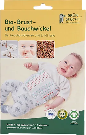 Organic breast and belly wrap, size 1 (1-12 months) GOTS, 1 pc.