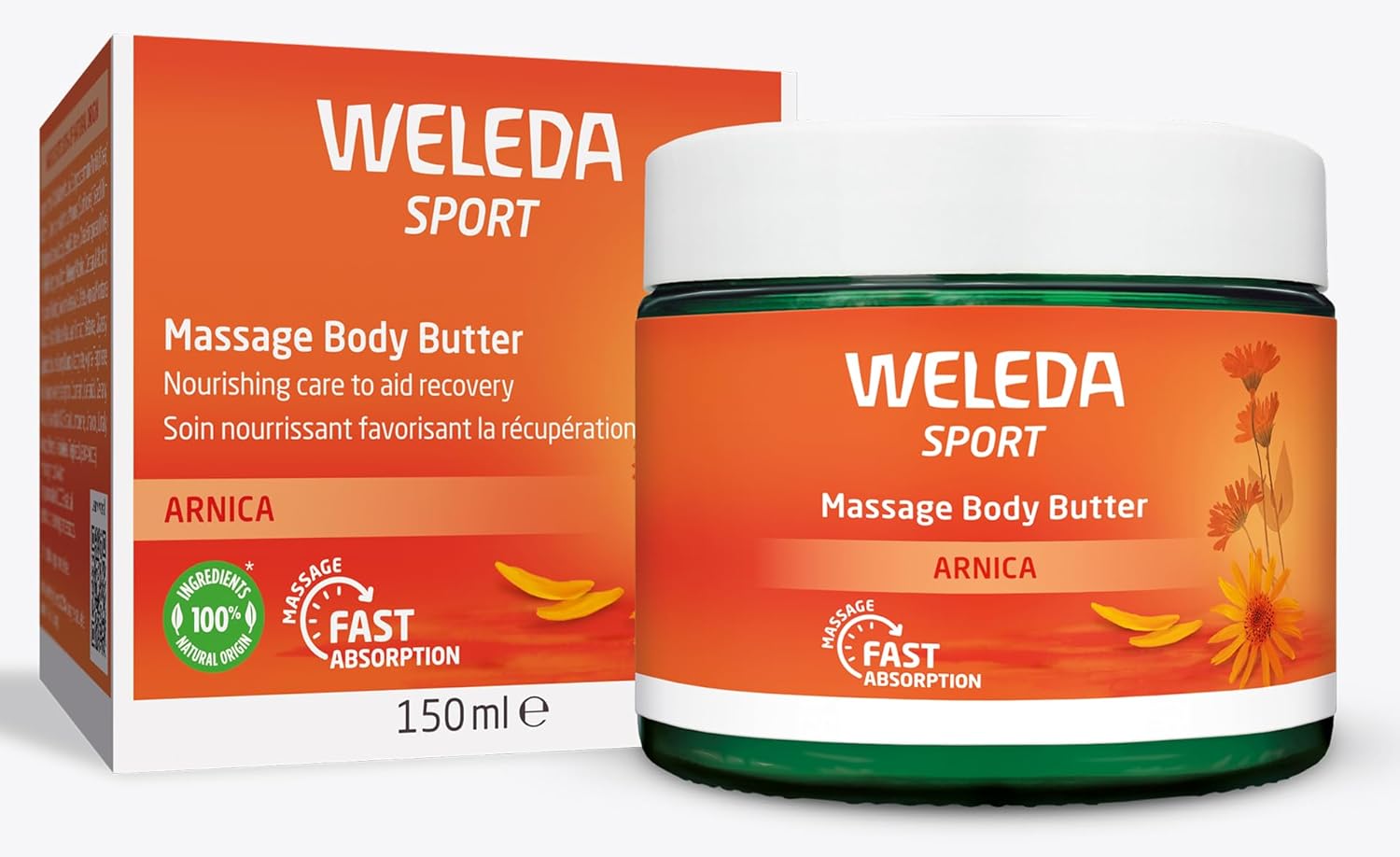 WELEDA Organic Sport Massage Body Butter Arnica - for Quick Regeneration & Intensive Care After Sport