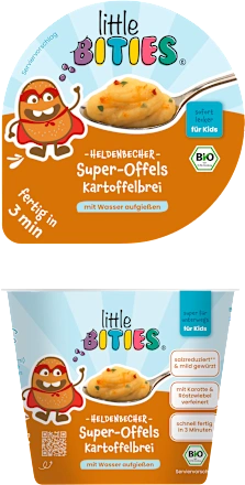 little BITIES Children's plate, Hero Cup, mashed potatoes, from 3 years, 45 g