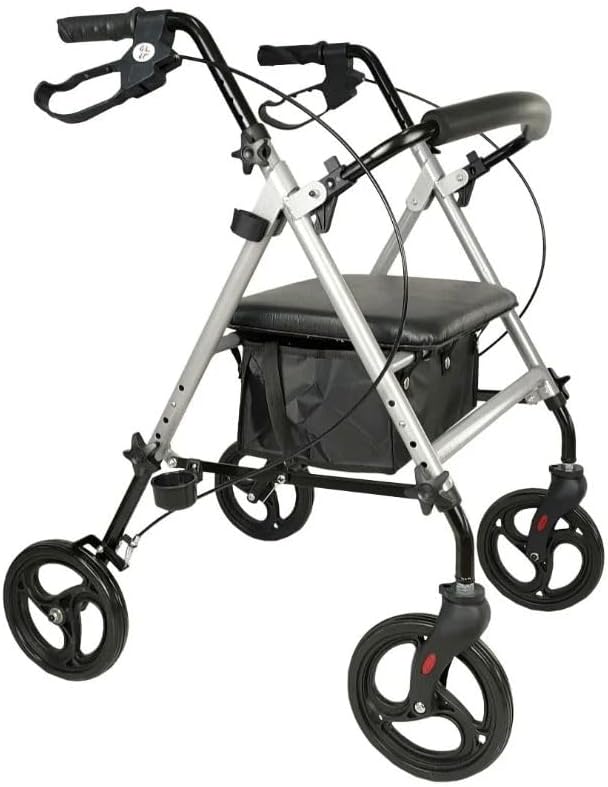 AUSILIUM Lightweight Aluminium 4 Wheel Folding Rollator