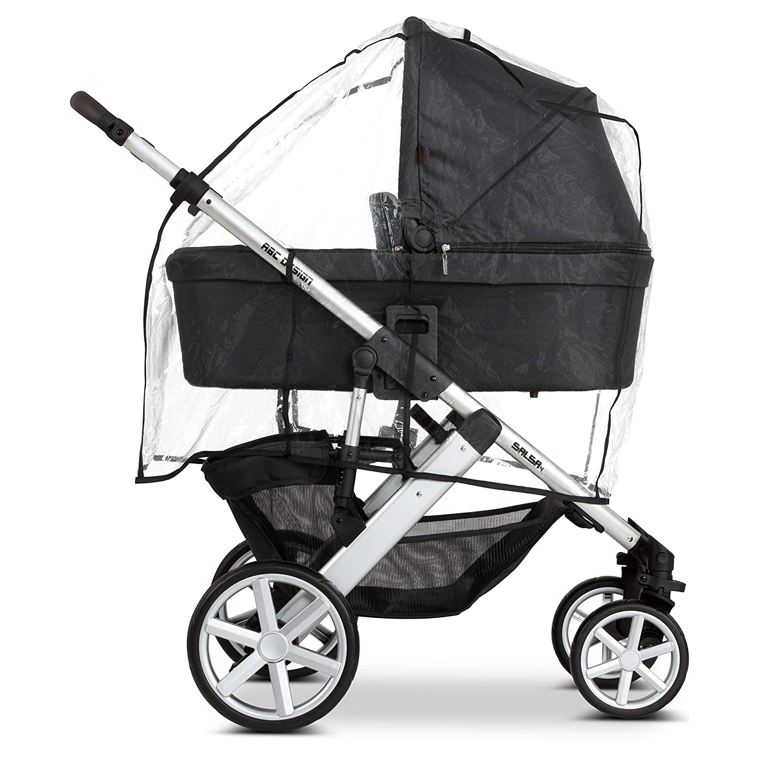 ABC Design Pushchair rain cover – universal for all pushchairs, suitable for carrycot and sports seat, windproof, non-toxic, with good air circulation, easy handling