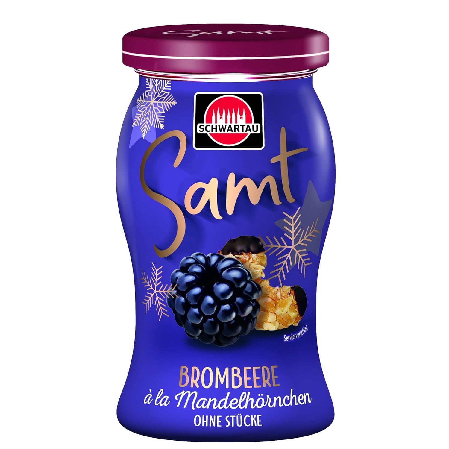 Schwartau Velvet Winter Edition Blackberry à la Almond Squirrel Fruit Spread without Pieces, 270 g