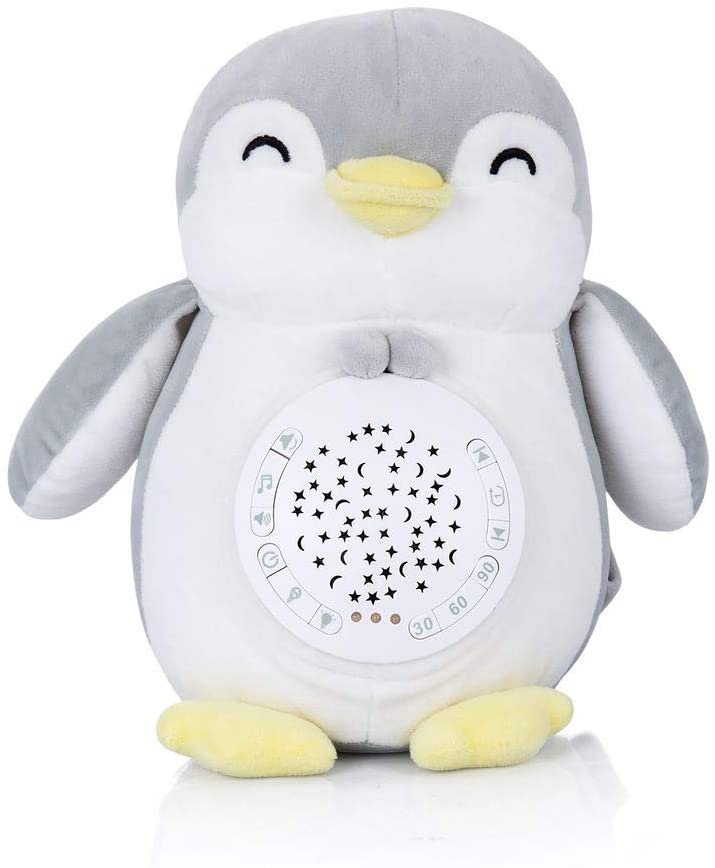 Chipolino Musik Plüschtier Pinguin, Projektor, 12 Verschiedene Melodien, Ti