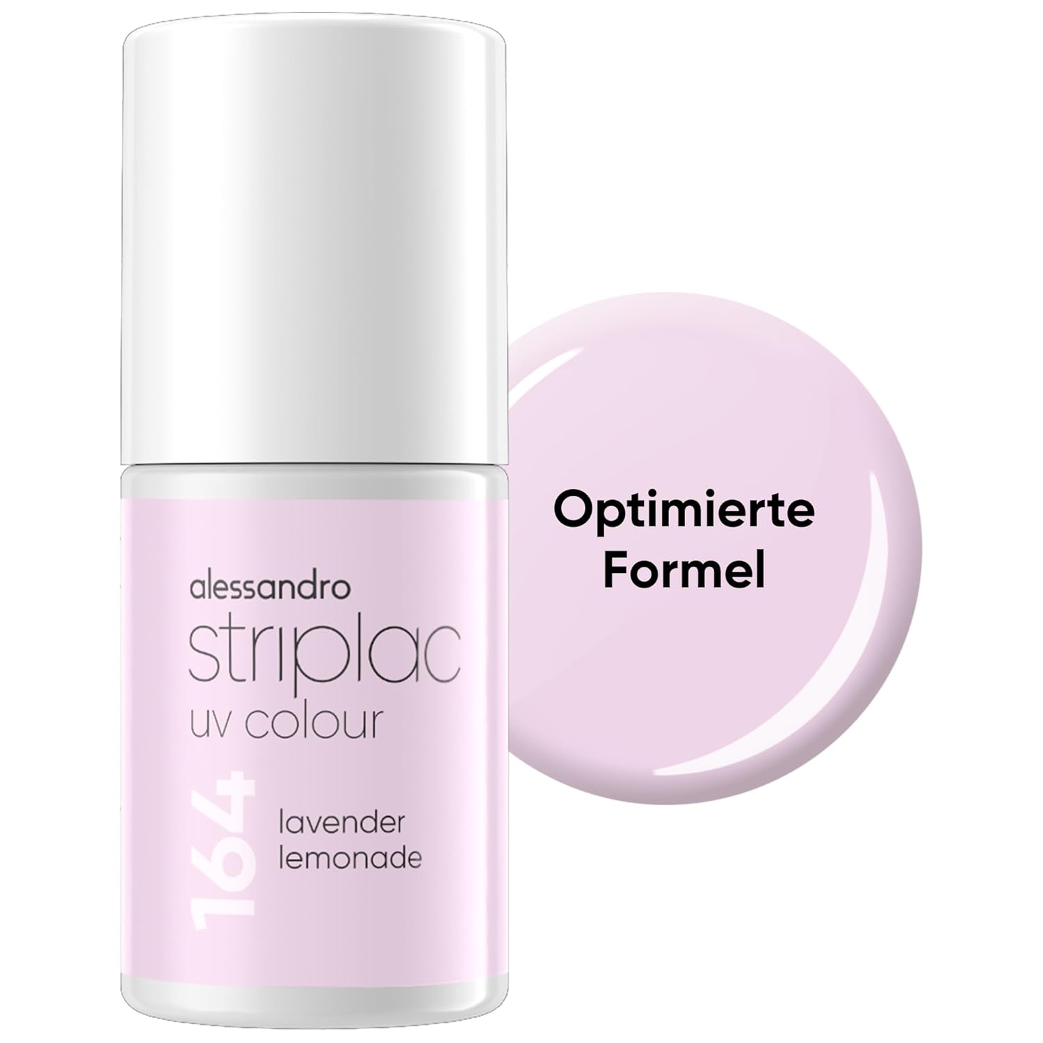 alessandro Striplac UV Nail Polish Lavender Lemonade - Opaque & Scratch Resistant up to 15 Days - Easy Application - Gentle Peel Technology - Vegan - Pastel Purple, 6.5 ml
