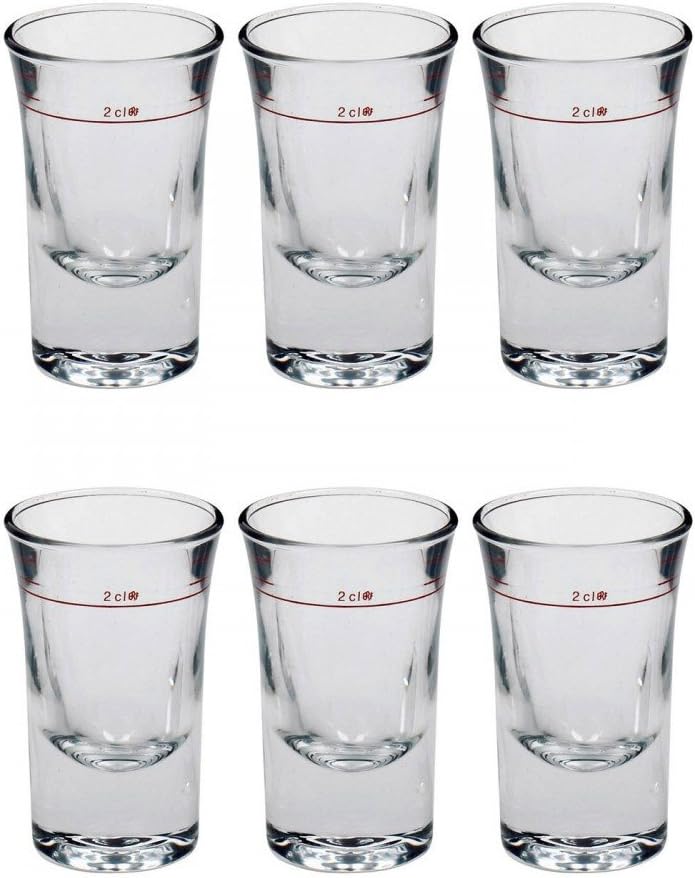 Stamper Tequila Korn Schnapps Shots Party Glasses 2 cl (Set of 6)