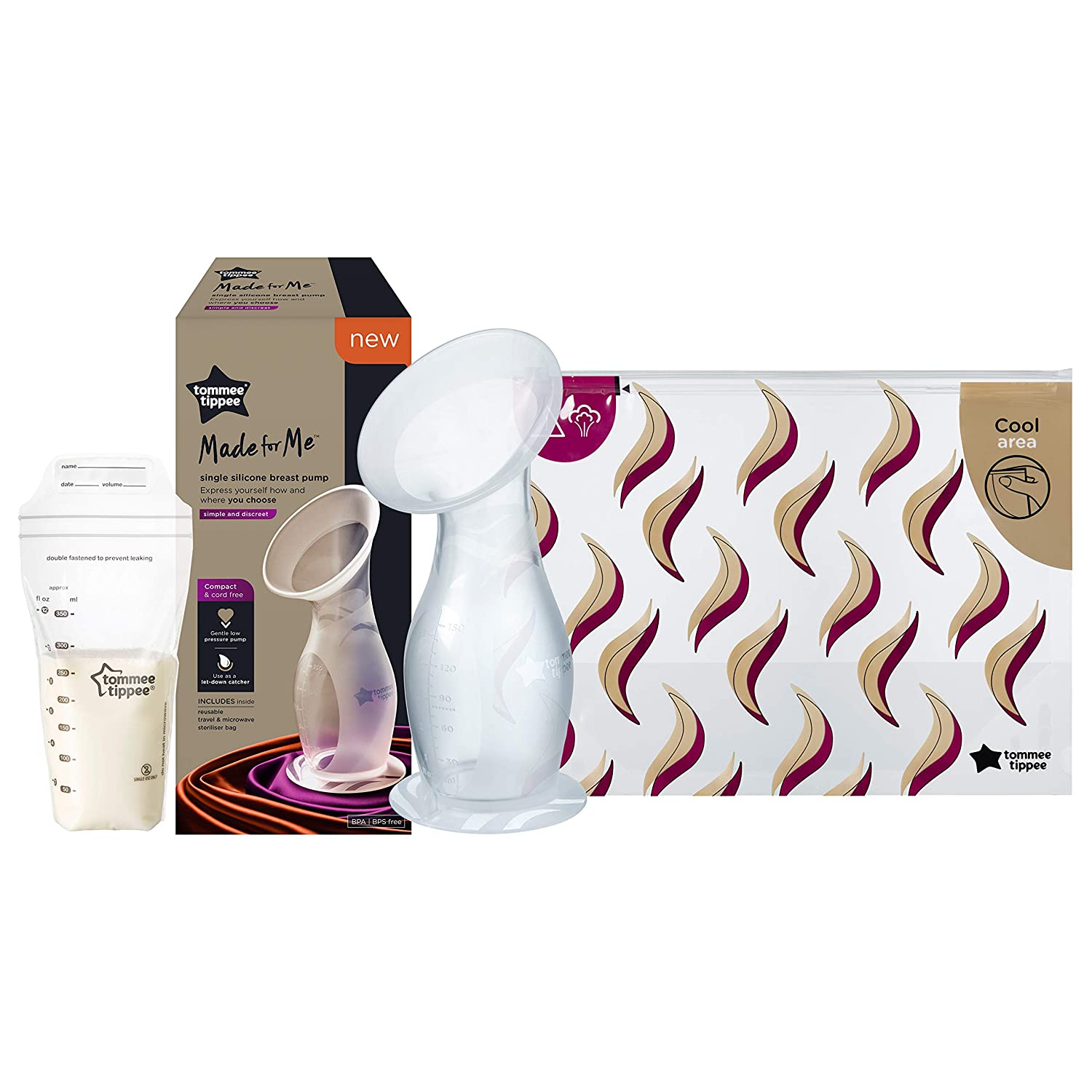 Tommee Tippee Made for Me Silicone Breast Pump and Catcher