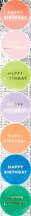 Rico Design Sticker roll set \"Happy Birthday\" (6.5x6.5x5.5 cm), 120 pieces