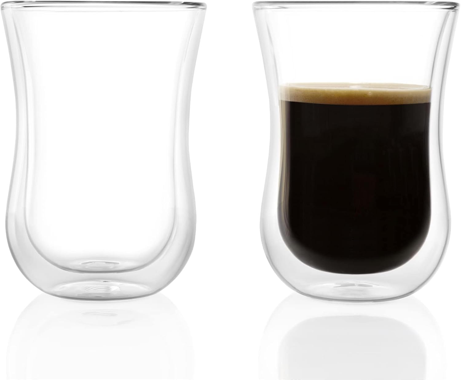 Stölzle Lausitz Coffee \'N More Glasses Set of 2 I Thermal Glasses Double-Walled Suitable as Tea Glasses, Cappuccino Glasses and Coffee Glasses I Latte Macchiato Glasses Double Walled - 230 ml