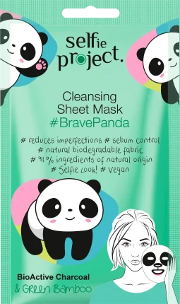 Selfie Project Tuchmask Cleansing Brave Panda, 1 ST