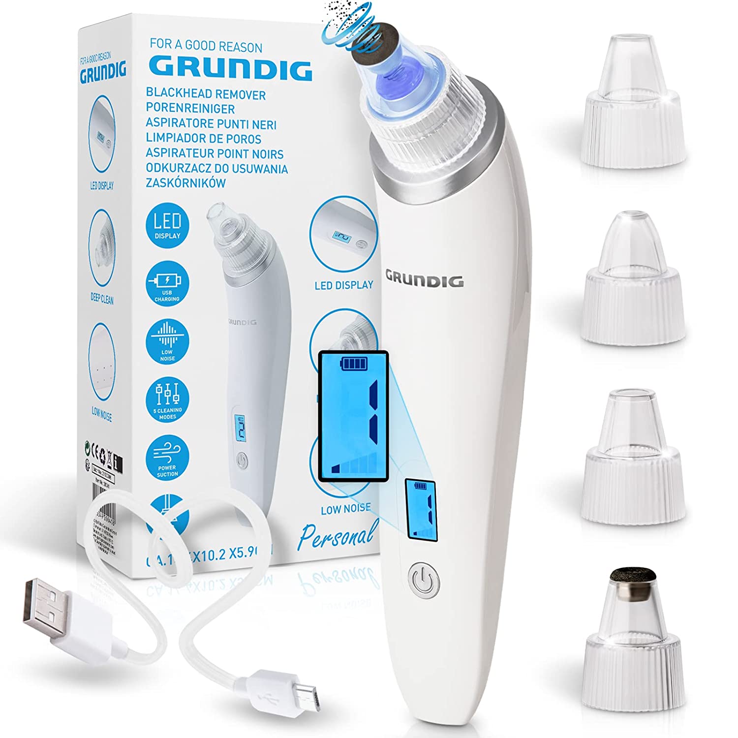 GRUNDIG Pore Cleaner Blackhead Remover -50 Replacement Filter (Replacement Filter), ‎white