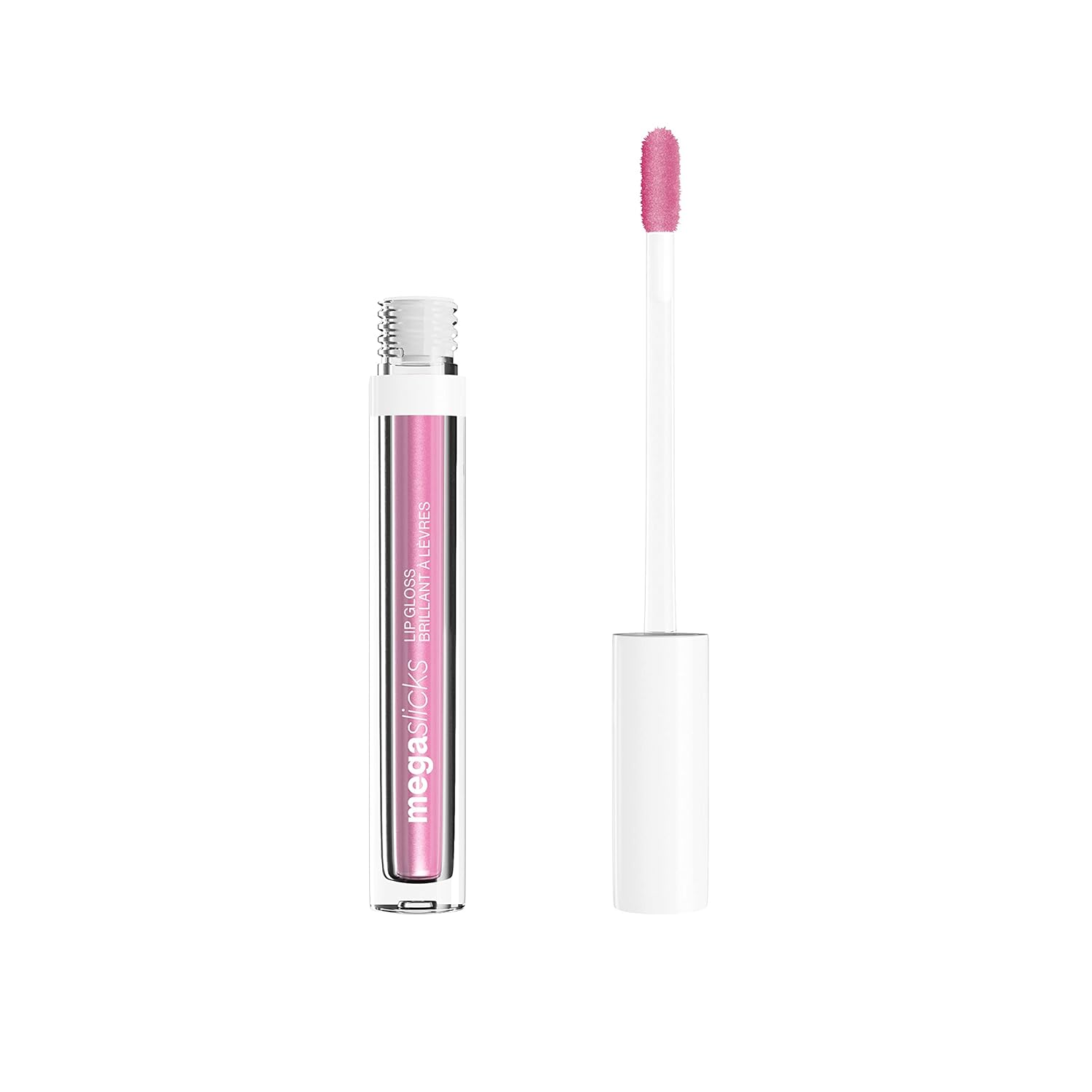 wet n wild Wet \ 'n \' Wild, Mega Slicks Lip Gloss, extra shiny lipstick with a light and radiant texture for soft, full, healthy lips, formula with hyaluronic acid and vegan collagen, sinless