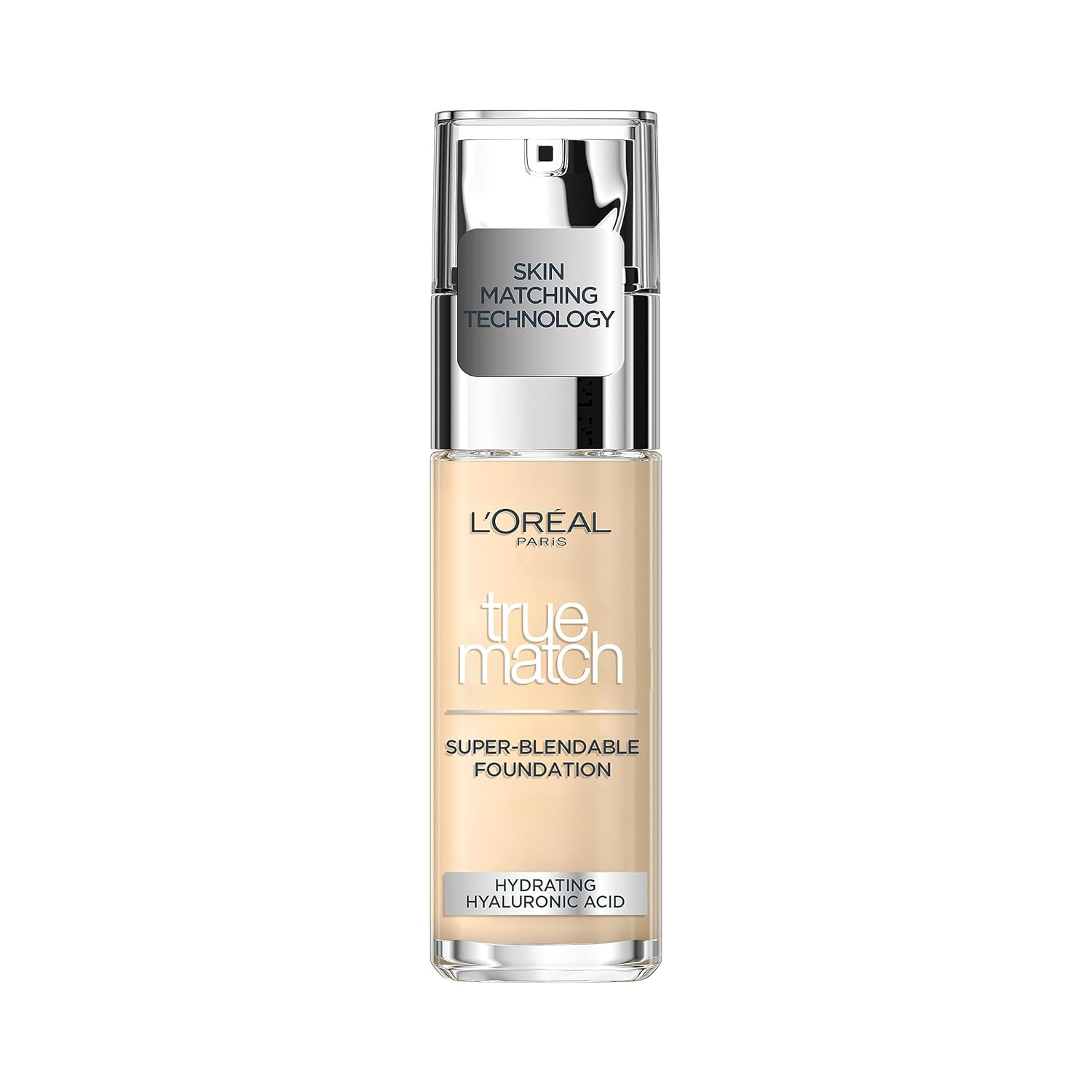 L'Oréal Paris L \ 'ORAL Paris True Match Liquid Foundation, Skin Care With Hyaluronic Acid, Sun Protection Factor 17, Available in 40 Colors, 0.5 N Porcelain, 30 ml