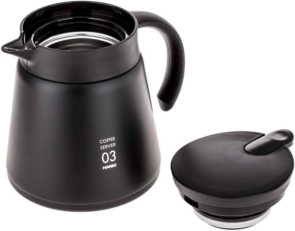 Hario V60 Heat Retention Stainless Server 800 Black VHS-80B