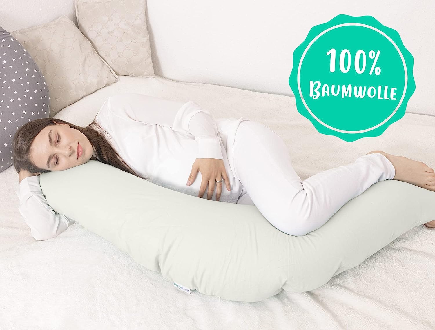 pic Bear Nursing Pillow Replacement Cover 100% Cotton 9 Beautiful Designs 170 cm & 190 cm Breathable & Cuddly 170 x 40 cm