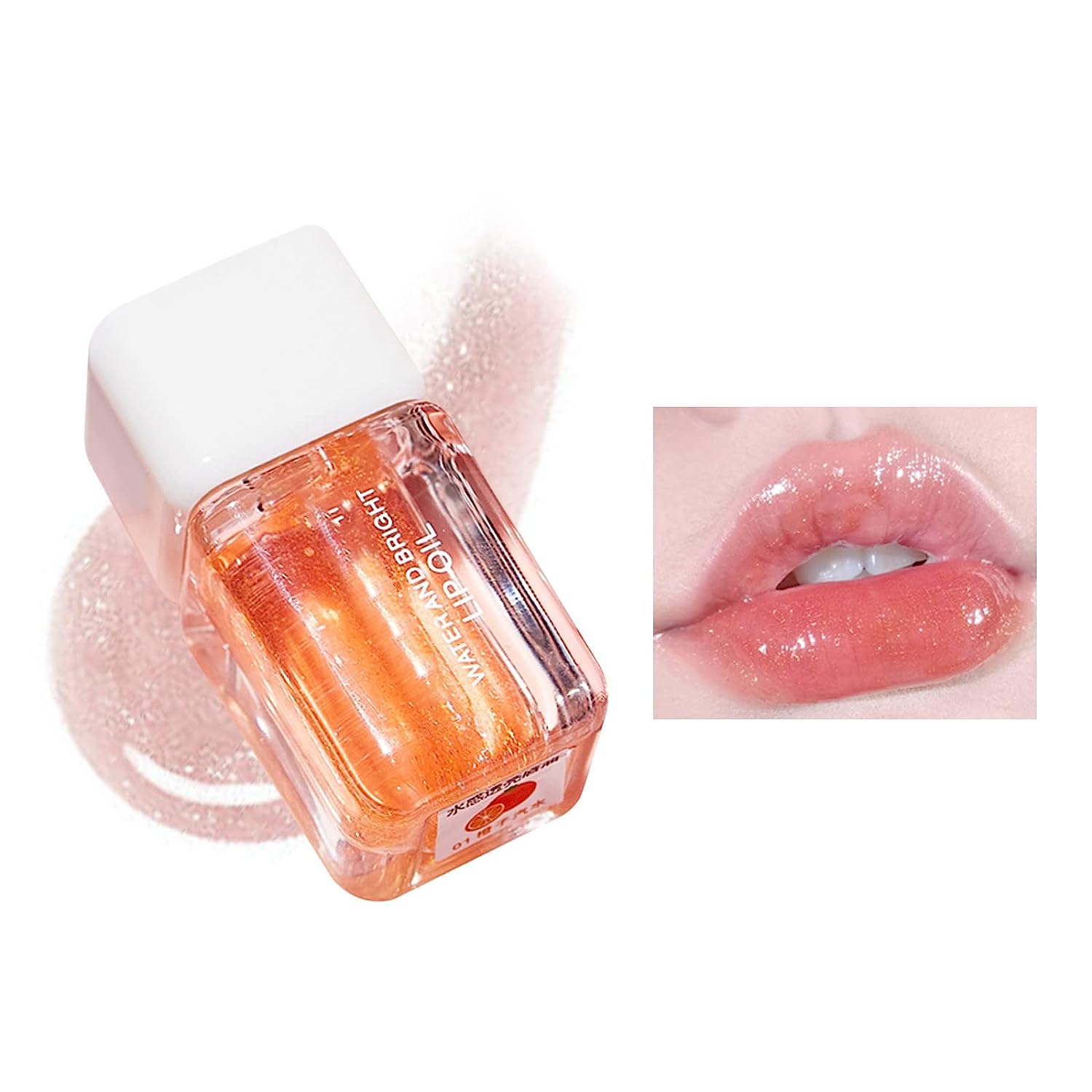 Generic Lip Gloss Hydrating Lip Glow Oil Fruit Flavoured Lip Tint for Dry Long Long Lasting Moisturising Non-Sticky Fresh Texture Lip Gloss 3 ml (A, One Size)