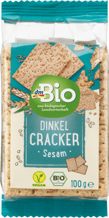 dmBio Crackers, spelt crackers sesame, 100 g