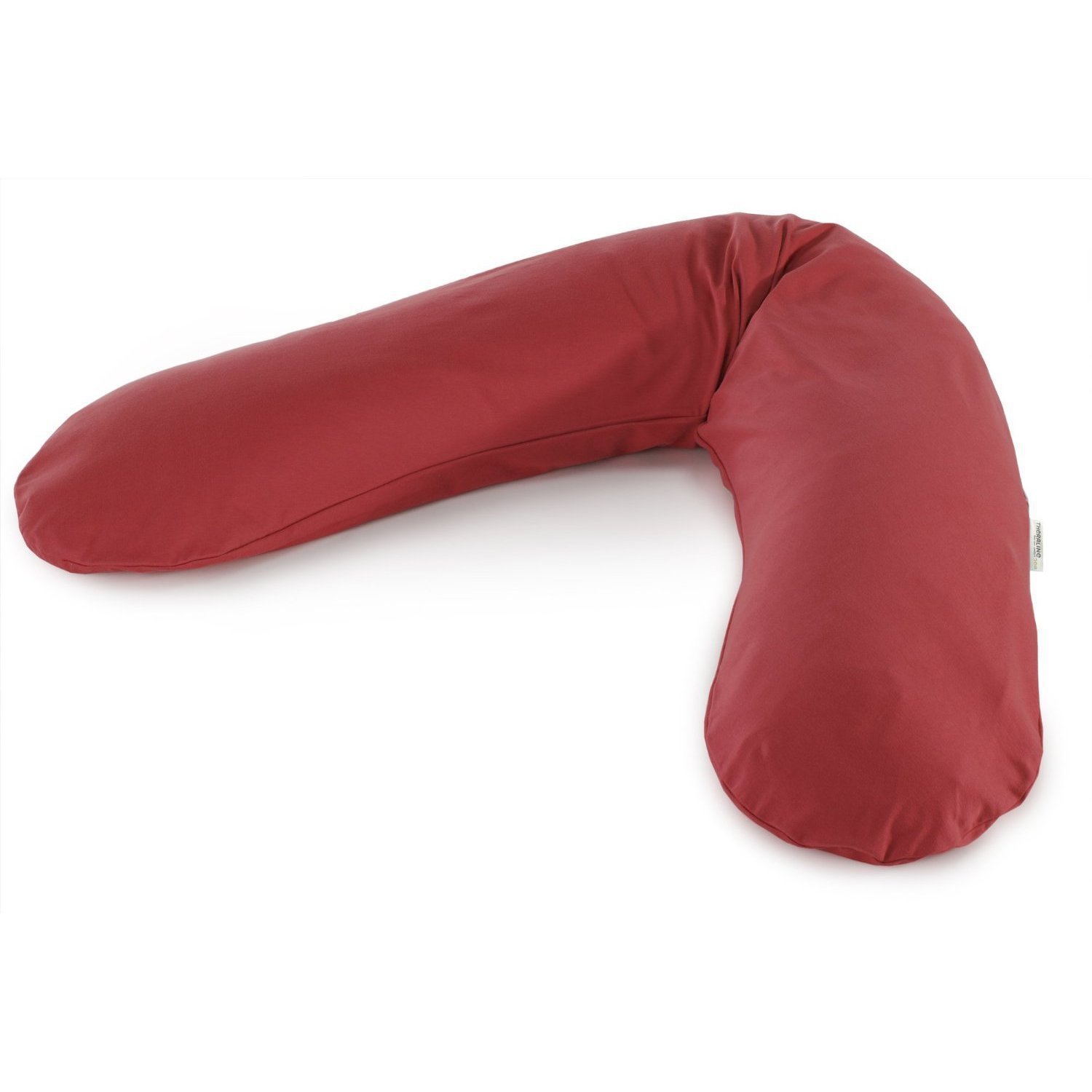 Theraline Nursing Pillow 190 cm Microbead Filling Including Jersey Cover Plain Red (24)