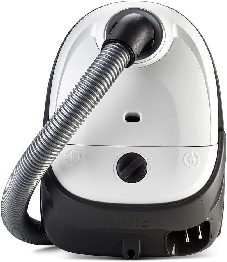 Nilfisk One Vacuum Cleaner for Floors and Carpets with EPA Filter - Powerful, Compact and Lightweight Vacuum Cleaner - White, 3L, 750W (WB10P05A)