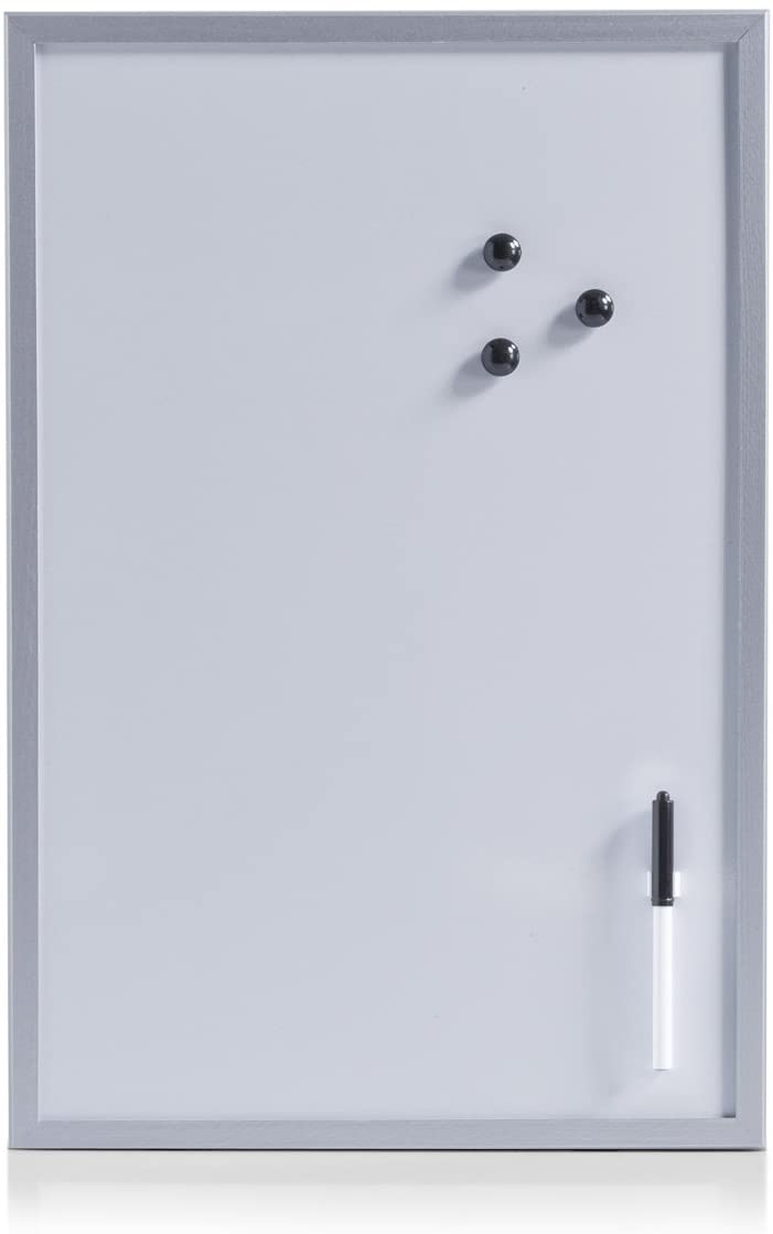Zeller Present Zeller 11538 Magnetic White Board 40 X 60 Cm Aluminium Grey