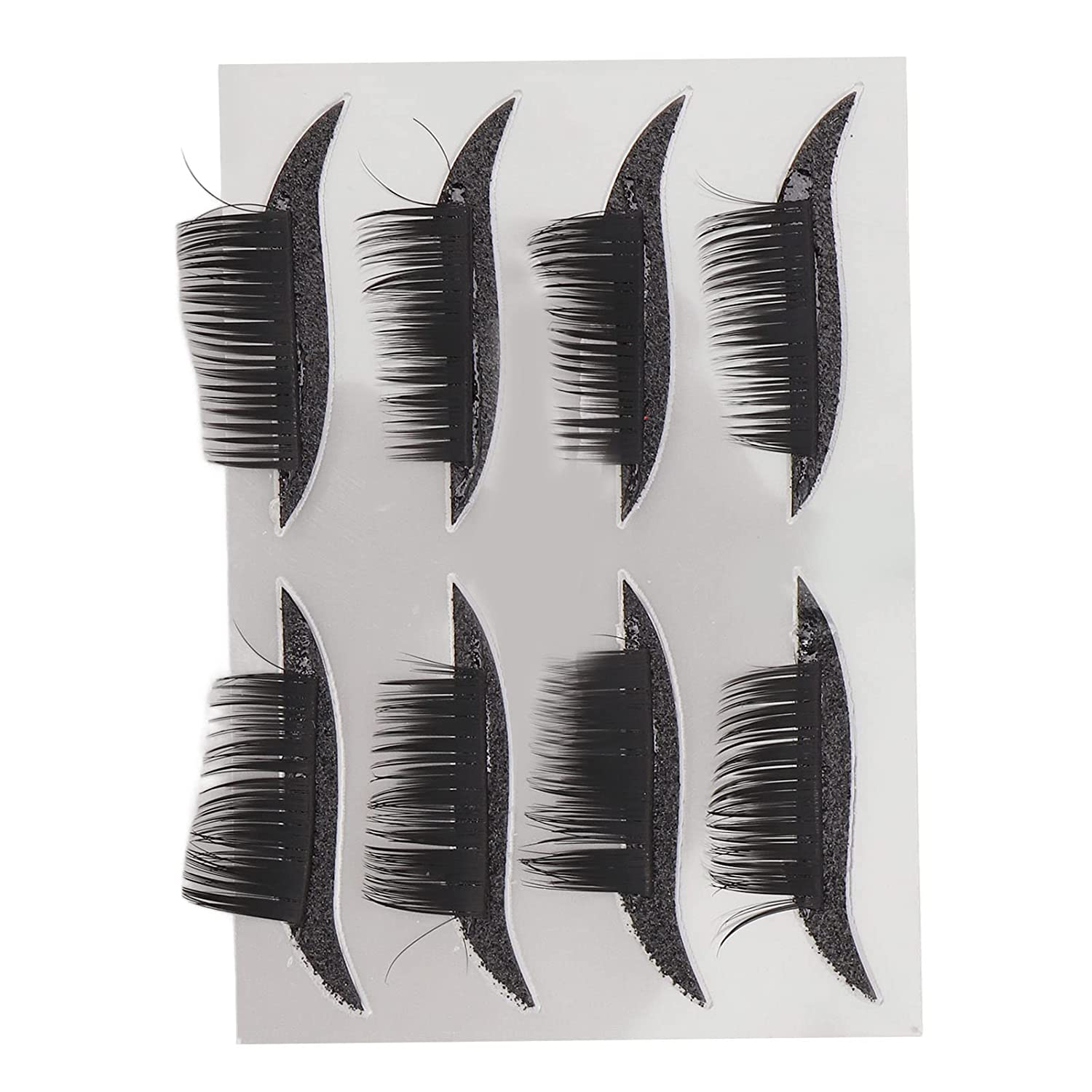 Fauitay 4 Paare Eyeliner und Wimpern Aufkleber Set Selbstklebende Wasserdichte Wiederverwendbare Einfache Falsche Wimpern Aufkleber zu Tragen (Schwarz LR063682)