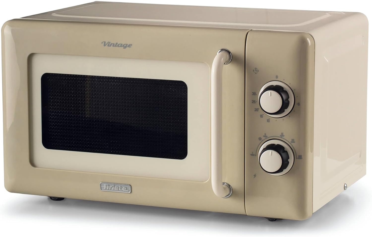 Ariete Store Ariete 3960 Vintage Microwave 800 W Capacity 20 L 3 Functions 6 Cooking Levels Timer Beige