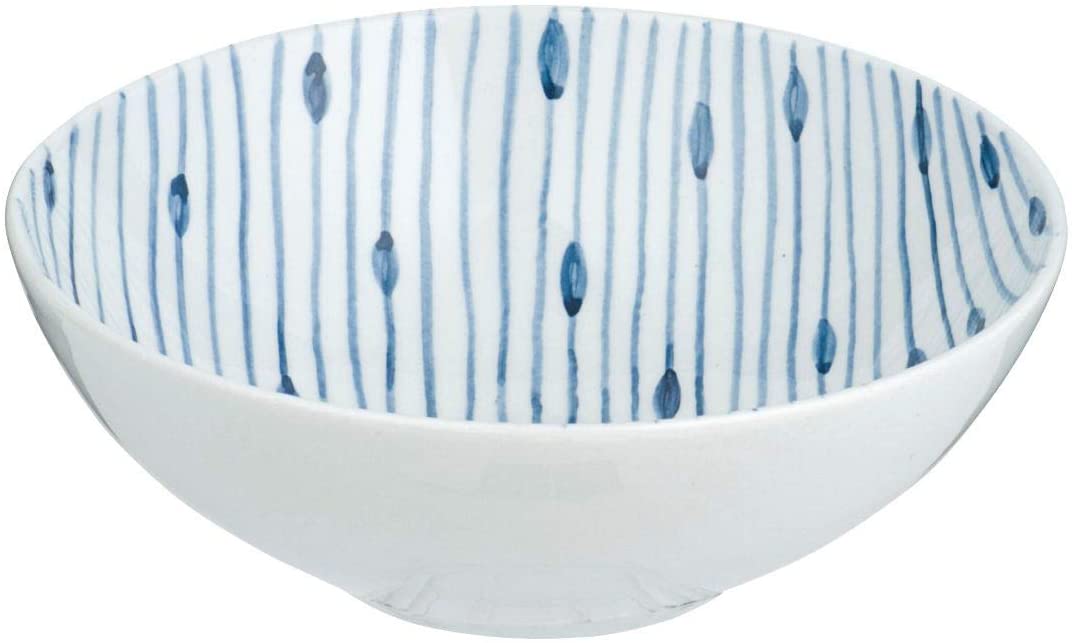 Skagen String Cover – Blue White – Maritime Streifen – Decorative Bowl, Fruit Bowl – ø 16 cm Broste Copenhagen