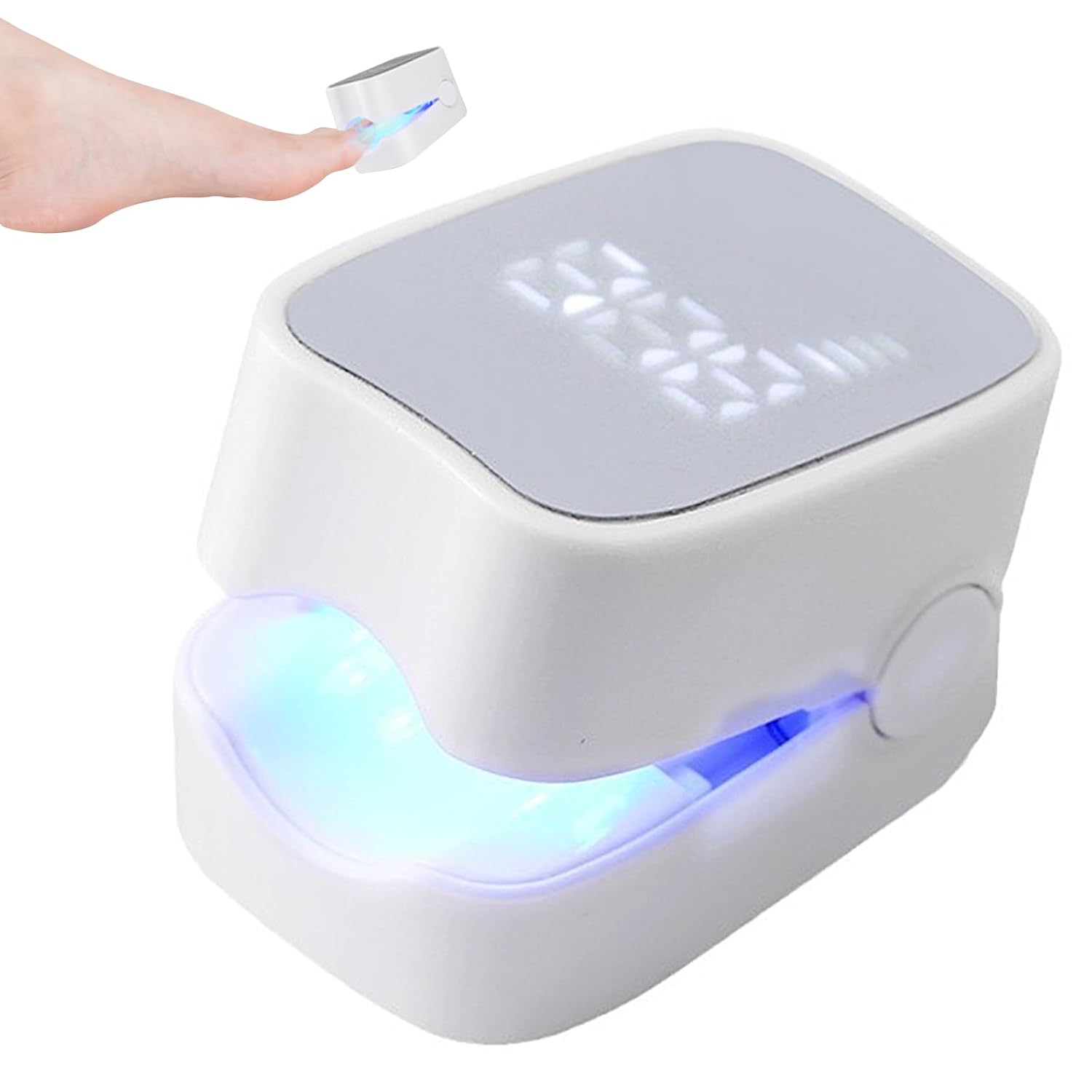 Kouamor 7mins Nail Fungus Laser Treatment Device with Time Display, Nail Fungus Treatment Quick Intense, Rechargeable Nail Cleaning Care Device, Nail Fungus Treatment Device for Fingers and Toenails