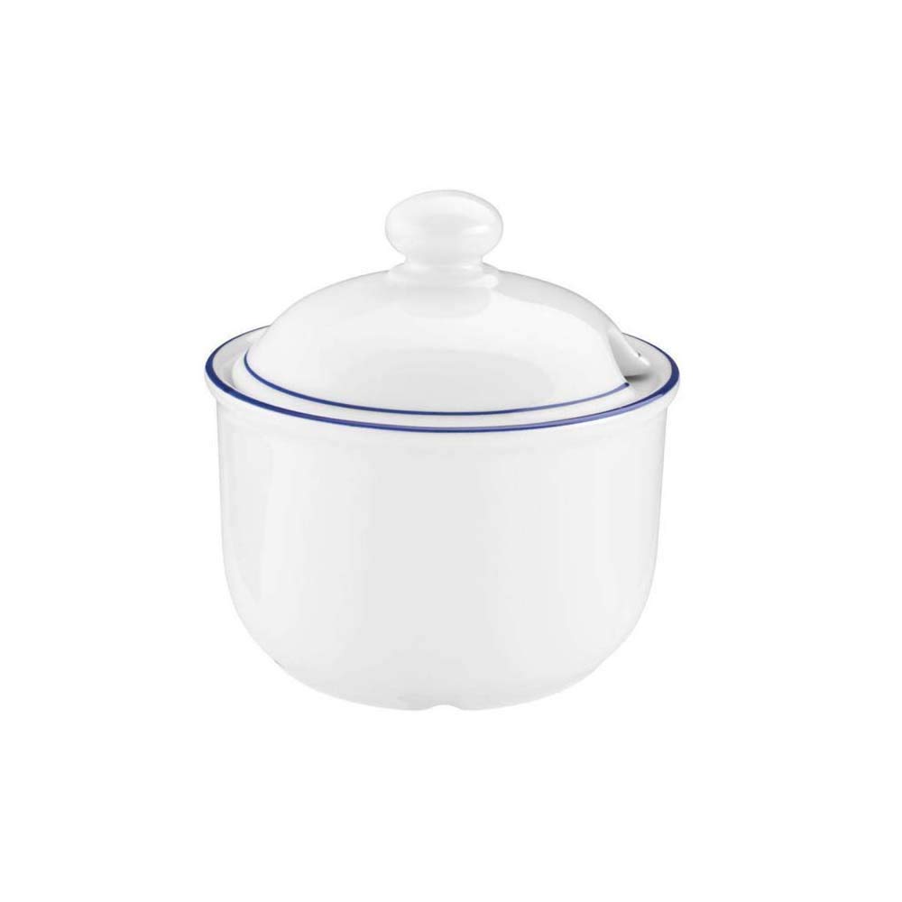 Seltmann Weiden Porcelain Sugar Bowl 6 People 0.25 L \"Blaurand Compact\" Willow