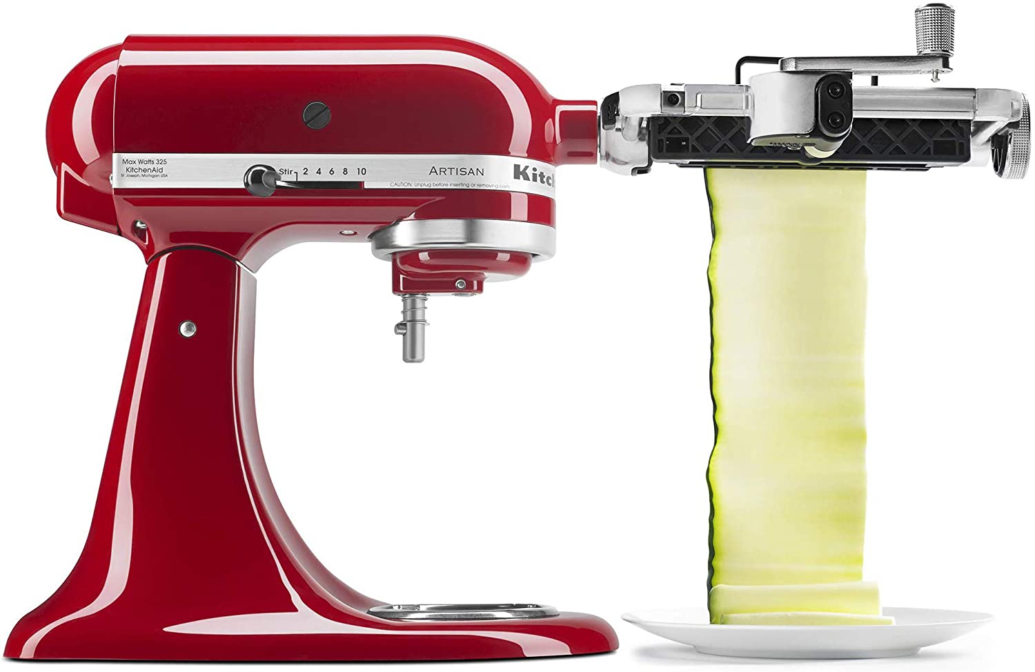 KitchenAid KSMSCA Vegetable Sheet Cutter, Aluminium, Red