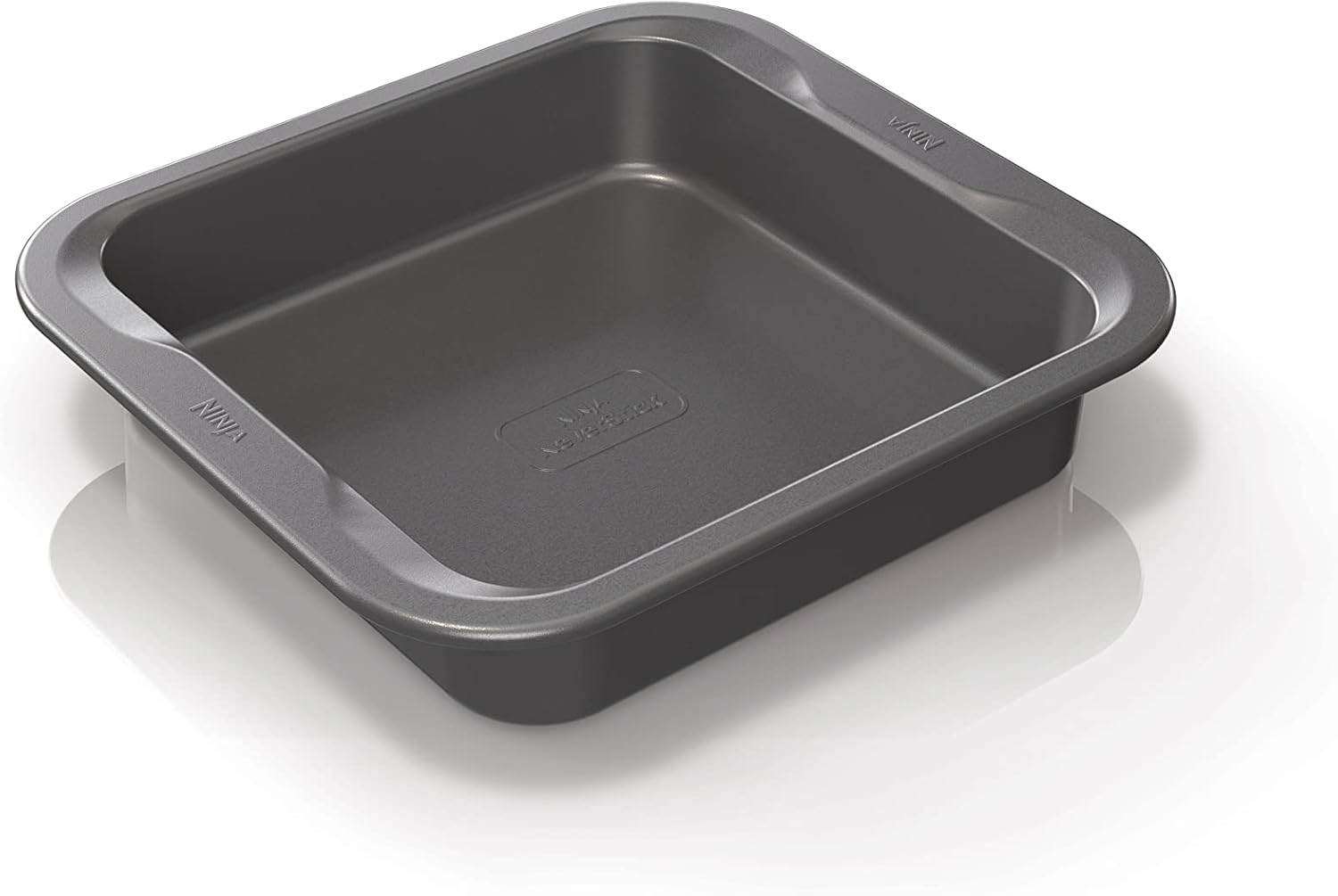 Ninja Foodi ZEROSTICK Square Cake Tin, 22 cm, Non-Stick, Durable, Heavy Duty Aluminized Steel Cake Tin, Grey, B30408EUUK