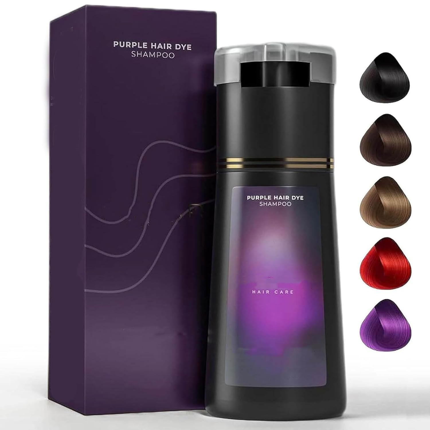 Generic Polar Hair Dye Shampoo, Polar Hair Care, 3-in-1 Instant Hair Dye Shampoo, Polar Hair Care Instant Dye Shampoo, Suitable for Women and Men, for Gray Hair Coverage (Grape Purple)