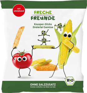 FRECHE FREUNDE Children's snack Knusper-sticks three vegetables, from 1 year, 30 g