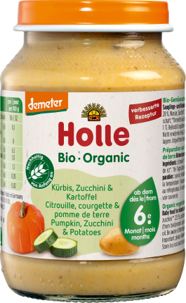Holle baby food Vegetables Potatoes, pumpkin & zucchini from the 6th month, demeter, 190 g
