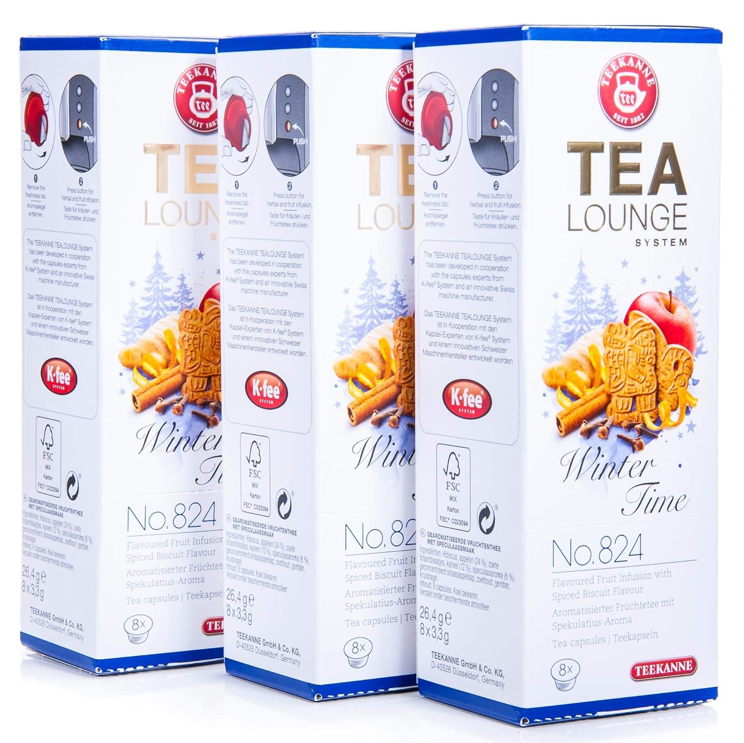Teapot Tealounge Capsules – Winter Time No. 824 Fruit Tea (3 x 8 Capsules)