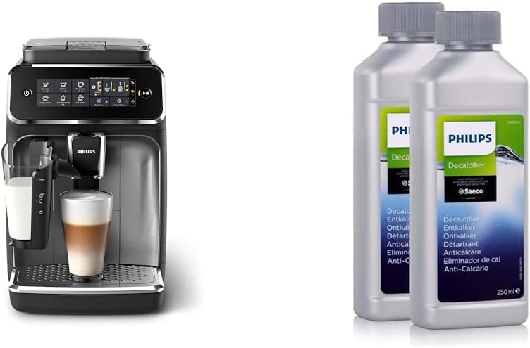 Philips Domestic Appliances Philips Series 3200 Fully Automatic Coffee Machine - LatteGo Milk System & Philips Universal Liquid Descaler for Fully Automatic Coffee Machines, Value Pack, 0.5 Litres, 6 x 6 x 16 cm, Grey