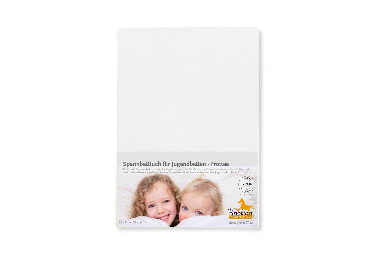 Pinolino Terry Towelling Fitted Sheet for Youth Beds, White