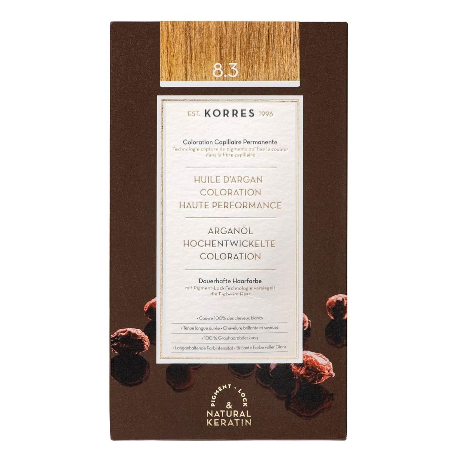 Korres Argan Oil Advanced Colorant 145ml 8.3 Honey Light Blonde