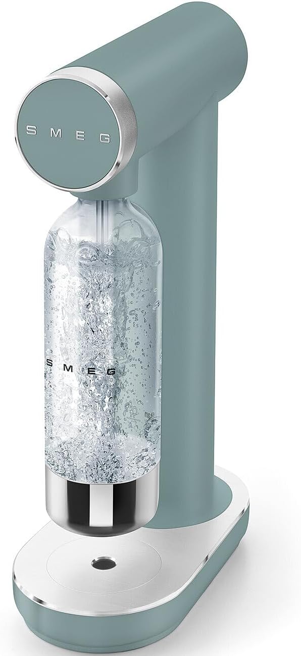 Smeg SKC01EGM 800ml Emerald Green Soda Maker Non Slip Feet Space Saving Design