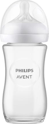Philips Avent Baby bottle made of glass natural response white, from birth, 240ml, 1 st
