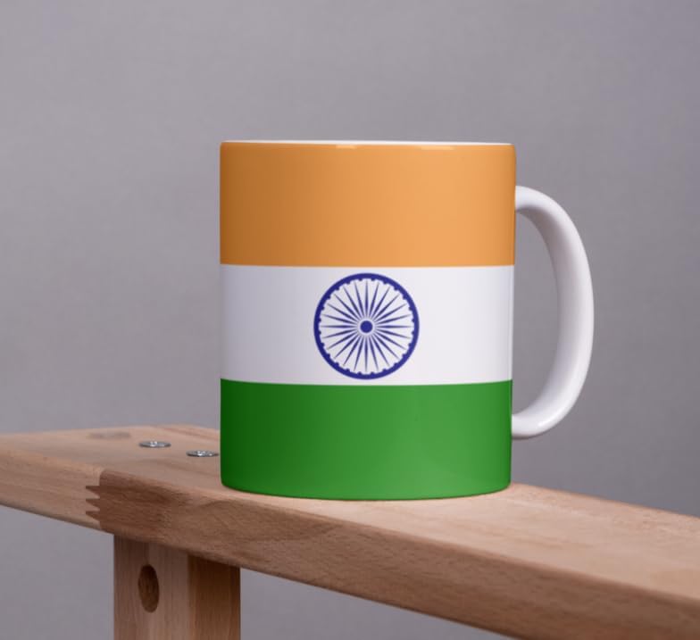 India Coffee Mug 325 ml Flag Ceramic Dishwasher Safe Office Gift Tea Cup