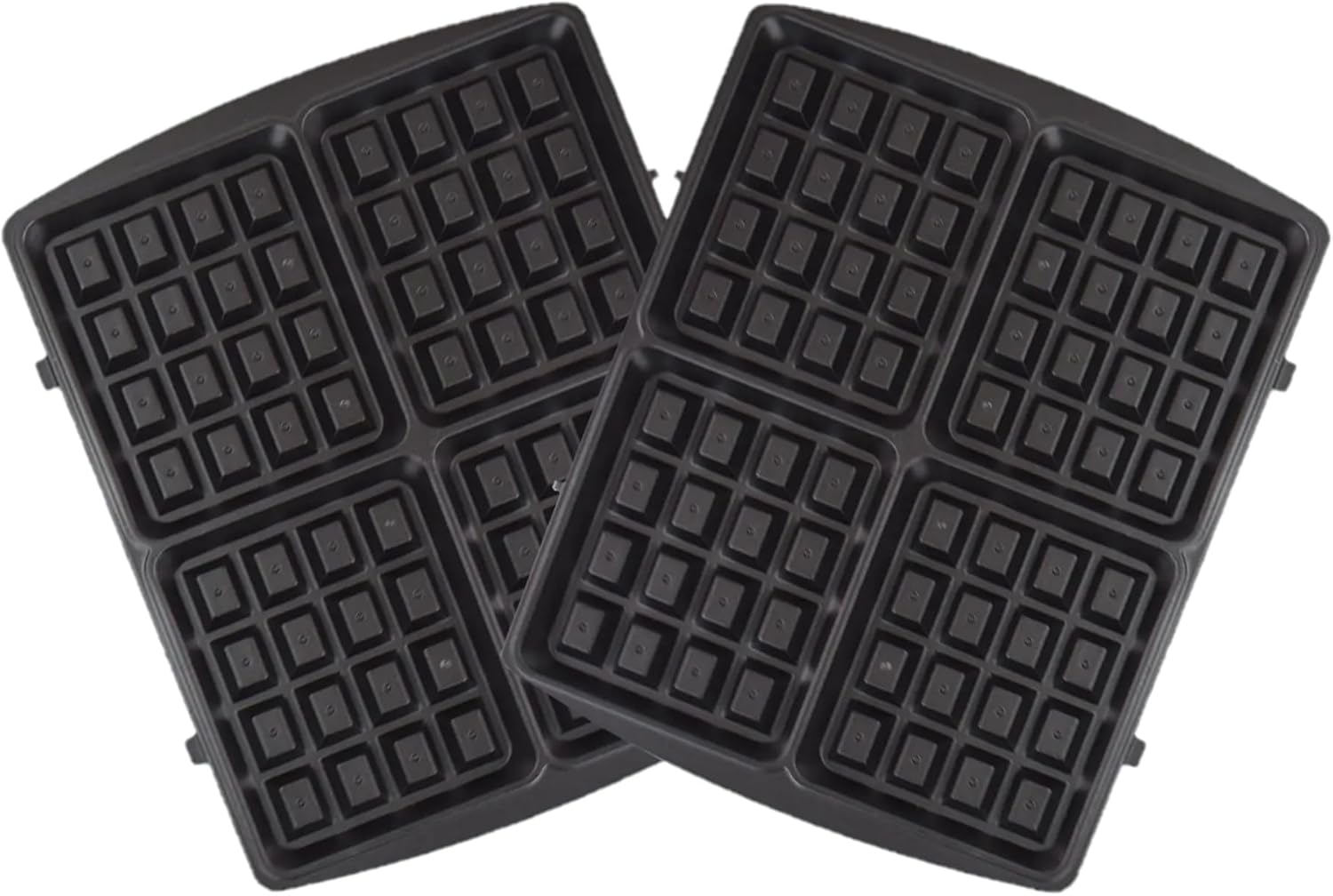 Syntrox Germany Removable plates for Multimaker ZN-2000W, non-stick coated, many possible uses, stainless steel, replacement plates, spare parts Multimaker (Belgian waffles)