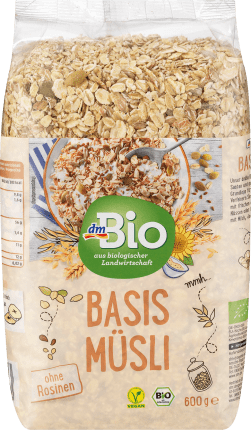 dmBio Basic muesli without raisins, 600 g