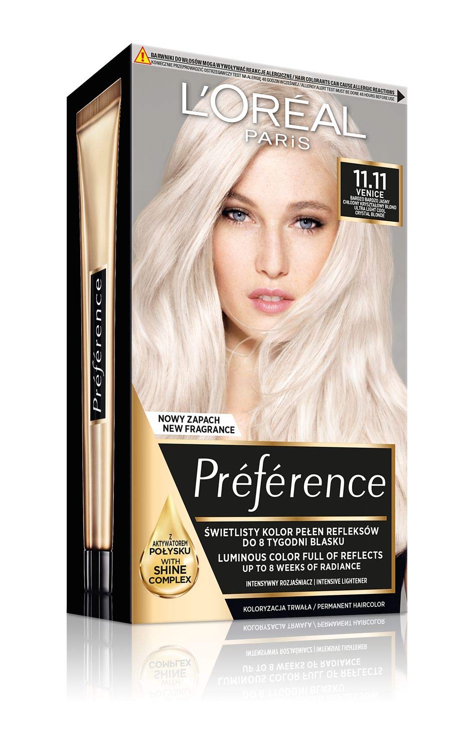 L\'Oréal Paris Préférence 11.11 VENICE hair color Very light cold Crystal Blonde