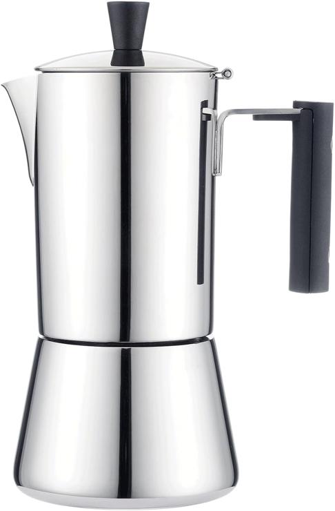 Lexnlux Stove Espresso Maker 4 Cup 200ml Stainless Steel Moka Pot
