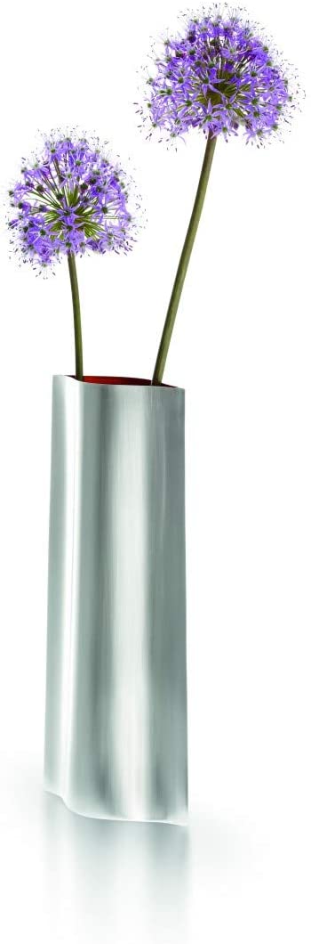 Philippi Flow Vase L Stainless Steel Hand-Brushed 24 cm (h)